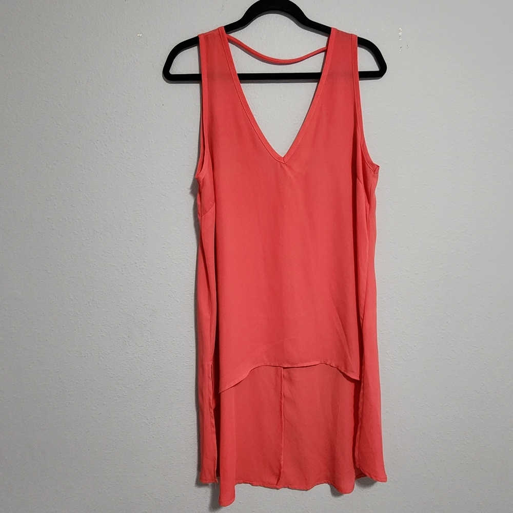 Niki Minaj coral lightweight sleeveless blouse top size Large